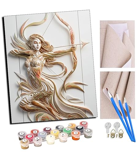 TUDOUTU Malen nach Zahlen Kits Art für Erwachsene mit Pinsel und Acrylpigment DIY Digitale Leinwand für Erwachsene Anfänger-Schütze 16 * 20 Zoll Mit Rahmen TUDOUTU Malen nach Zahlen Kits Art für Erwachsene mit Pinsel und Acrylpigment DIY Digitale Leinwand für Erwachsene Anfänger-Schütze 16 * 20 Zoll Mit Rahmen von TUDOUTU
