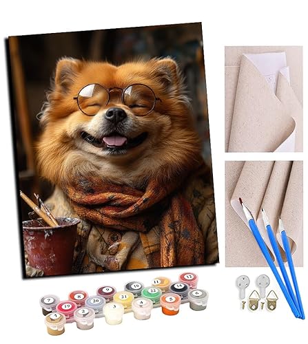 TUDOUTU Malen nach Zahlen Kits Art für Erwachsene mit Pinsel und Acrylpigment DIY Digitale Leinwand für Erwachsene Anfänger-Süßer und lustiger Welpe 16 * 20 Zoll Mit Rahmen TUDOUTU Malen nach Zahlen Kits Art für Erwachsene mit Pinsel und Acrylpigment DIY Digitale Leinwand für Erwachsene Anfänger-Süßer und lustiger Welpe 16 * 20 Zoll Mit Rahmen von TUDOUTU