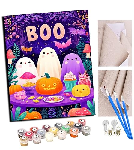 TUDOUTU Malen nach Zahlen Kits Geister-Halloween-Party DIY vorgedruckte Leinwand Ölgemälde Geschenk für Erwachsene Kinder Home House Decor 40 * 50 cm Mit Rahmen TUDOUTU Malen nach Zahlen Kits Geister-Halloween-Party DIY vorgedruckte Leinwand Ölgemälde Geschenk für Erwachsene Kinder Home House Decor 40 * 50 cm Mit Rahmen von TUDOUTU