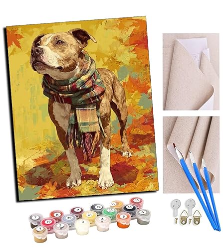 TUDOUTU Malen nach Zahlen Kits Kunst Herbstlaub Warm Sun Dog DIY vorgedruckte Leinwand Ölgemälde Geschenk für Erwachsene Kinder Home House Decor 40 * 50 cm Mit Rahmen TUDOUTU Malen nach Zahlen Kits Kunst Herbstlaub Warm Sun Dog DIY vorgedruckte Leinwand Ölgemälde Geschenk für Erwachsene Kinder Home House Decor 40 * 50 cm Mit Rahmen von TUDOUTU
