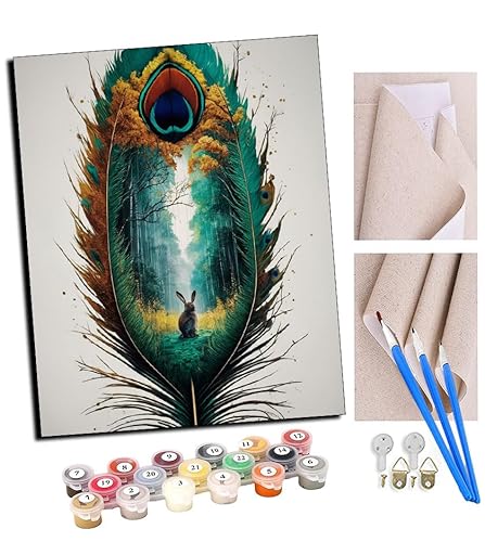 TUDOUTU Malen nach Zahlen Kits Kunst Tief im Pfauenwald DIY vorgedruckte Leinwand Ölgemälde Geschenk für Erwachsene Kinder Home House Decor 40 * 50 cm Mit Rahmen TUDOUTU Malen nach Zahlen Kits Kunst Tief im Pfauenwald DIY vorgedruckte Leinwand Ölgemälde Geschenk für Erwachsene Kinder Home House Decor 40 * 50 cm Mit Rahmen von TUDOUTU