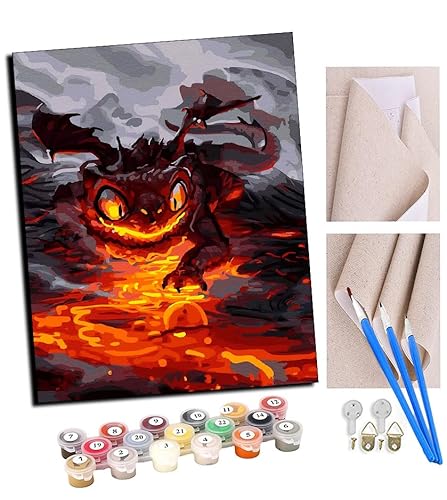 TUDOUTU Malen nach Zahlen Kits Kunst Vulkanechsendrache DIY vorgedruckte Leinwand Ölgemälde Geschenk für Erwachsene Kinder Home House Decor 40 * 50 cm Mit Rahmen TUDOUTU Malen nach Zahlen Kits Kunst Vulkanechsendrache DIY vorgedruckte Leinwand Ölgemälde Geschenk für Erwachsene Kinder Home House Decor 40 * 50 cm Mit Rahmen von TUDOUTU