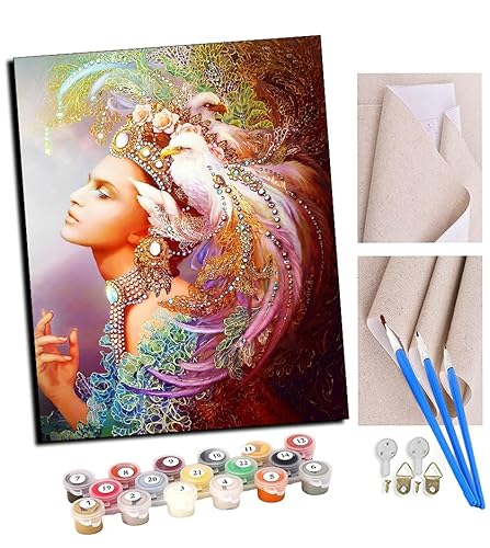 TUDOUTU Malen nach Zahlen Kits Vampirengel Elfenmädchen (101) DIY vorgedruckte Leinwand Ölgemälde Geschenk für Erwachsene Kinder Home House Decor 40 * 50 cm Mit Rahmen von TUDOUTU