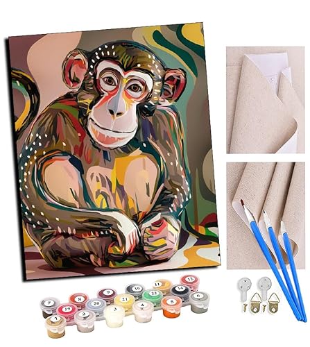 TUDOUTU Malen nach Zahlen Kits für Erwachsene Bemalter Orang-Utan mit Pinsel und Acrylpigment Diy Digitale Leinwand Malerei für Erwachsene Anfänger-16X20 Zoll Mit Rahmen TUDOUTU Malen nach Zahlen Kits für Erwachsene Bemalter Orang-Utan mit Pinsel und Acrylpigment Diy Digitale Leinwand Malerei für Erwachsene Anfänger-16X20 Zoll Mit Rahmen von TUDOUTU