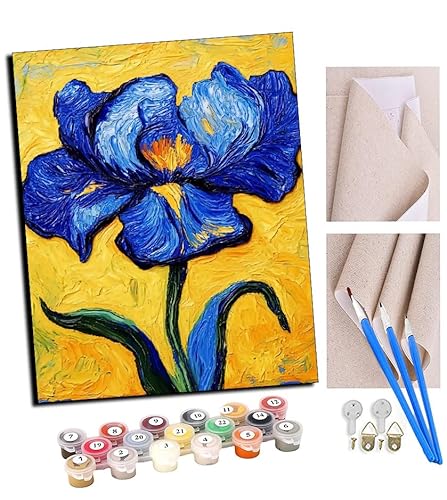 TUDOUTU Malen nach Zahlen Kits für Erwachsene Blaue Schwertlilien im goldenen Sonnenlicht DIY Ölgemälde Digitale Leinwand Wandkunst Home Decoration - 40x50CM Mit Rahmen TUDOUTU Malen nach Zahlen Kits für Erwachsene Blaue Schwertlilien im goldenen Sonnenlicht DIY Ölgemälde Digitale Leinwand Wandkunst Home Decoration - 40x50CM Mit Rahmen von TUDOUTU