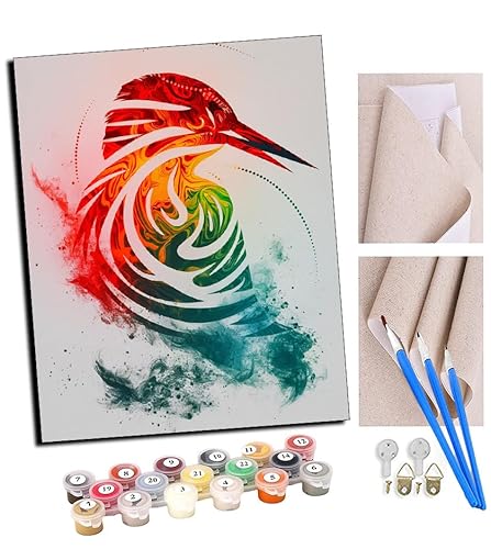TUDOUTU Malen nach Zahlen Kits für Erwachsene Bunter Eisvogel mit Pinsel und Acrylpigment Diy Digitale Leinwand Malerei für Erwachsene Anfänger-16X20 Zoll Mit Rahmen TUDOUTU Malen nach Zahlen Kits für Erwachsene Bunter Eisvogel mit Pinsel und Acrylpigment Diy Digitale Leinwand Malerei für Erwachsene Anfänger-16X20 Zoll Mit Rahmen von TUDOUTU