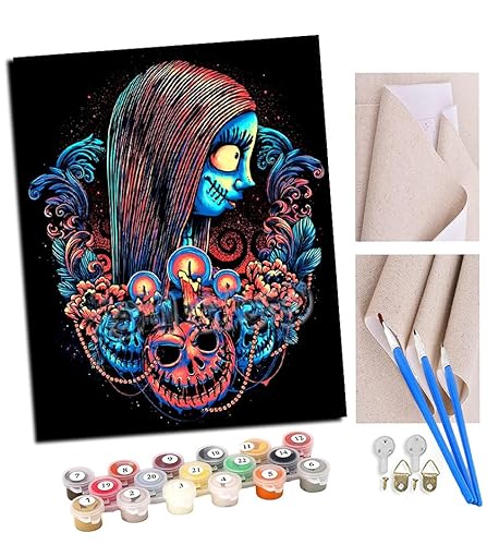TUDOUTU Malen nach Zahlen Kits für Erwachsene Cartoon-Totenkopf-Mädchen Diy Digitales Ölgemälde Geschenk Kits Vorgedruckte Leinwand Kunst Dekoration -16 * 20 Zoll Mit Rahmen TUDOUTU Malen nach Zahlen Kits für Erwachsene Cartoon-Totenkopf-Mädchen Diy Digitales Ölgemälde Geschenk Kits Vorgedruckte Leinwand Kunst Dekoration -16 * 20 Zoll Mit Rahmen von TUDOUTU