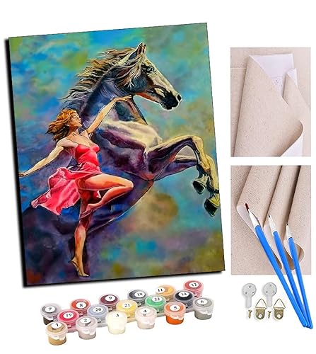 TUDOUTU Malen nach Zahlen Kits für Erwachsene Frau und Pferd Diy Digitales Ölgemälde Geschenk Kits Vorgedruckte Leinwand Kunst Dekoration -16 * 20 Zoll Mit Rahmen TUDOUTU Malen nach Zahlen Kits für Erwachsene Frau und Pferd Diy Digitales Ölgemälde Geschenk Kits Vorgedruckte Leinwand Kunst Dekoration -16 * 20 Zoll Mit Rahmen von TUDOUTU