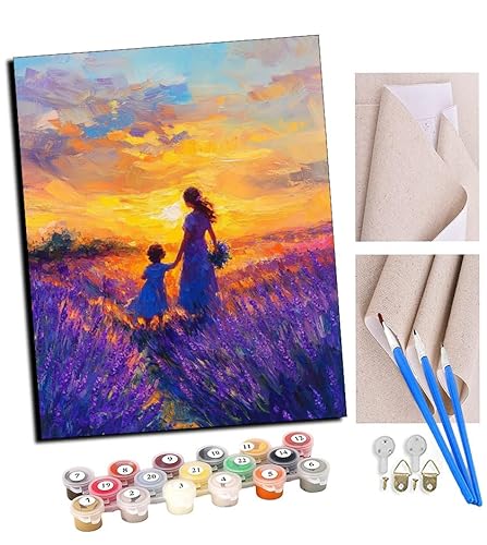 TUDOUTU Malen nach Zahlen Kits für Erwachsene Frau und kleines Mädchen Rückansicht 2 mit Pinsel und Acrylpigment Diy Digitale Leinwand Malerei für Erwachsene Anfänger-16X20 Zoll Mit Rahmen TUDOUTU Malen nach Zahlen Kits für Erwachsene Frau und kleines Mädchen Rückansicht 2 mit Pinsel und Acrylpigment Diy Digitale Leinwand Malerei für Erwachsene Anfänger-16X20 Zoll Mit Rahmen von TUDOUTU