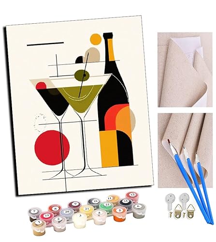 TUDOUTU Malen nach Zahlen Kits für Erwachsene Geometrische Trunkenheit mit Pinsel und Acrylpigment Diy Digitale Leinwand Malerei für Erwachsene Anfänger-16X20 Zoll Mit Rahmen TUDOUTU Malen nach Zahlen Kits für Erwachsene Geometrische Trunkenheit mit Pinsel und Acrylpigment Diy Digitale Leinwand Malerei für Erwachsene Anfänger-16X20 Zoll Mit Rahmen von TUDOUTU