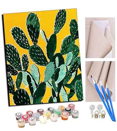 TUDOUTU Malen nach Zahlen Kits für Erwachsene Goldener Kaktus DIY Ölgemälde Digitale Leinwand Wandkunst Home Decoration - 40x50CM Mit Rahmen TUDOUTU Malen nach Zahlen Kits für Erwachsene Goldener Kaktus DIY Ölgemälde Digitale Leinwand Wandkunst Home Decoration - 40x50CM Mit Rahmen von TUDOUTU