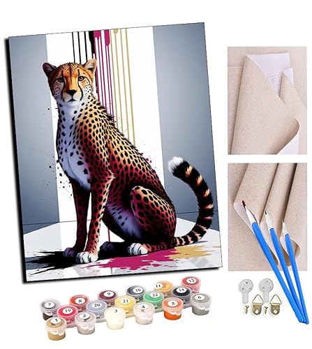 TUDOUTU Malen nach Zahlen Kits für Erwachsene Scharlachroter Gepard Diy Digitales Ölgemälde Geschenk Kits Vorgedruckte Leinwand Kunst Dekoration -16 * 20 Zoll Mit Rahmen TUDOUTU Malen nach Zahlen Kits für Erwachsene Scharlachroter Gepard Diy Digitales Ölgemälde Geschenk Kits Vorgedruckte Leinwand Kunst Dekoration -16 * 20 Zoll Mit Rahmen von TUDOUTU