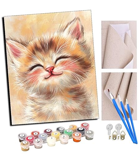 TUDOUTU Malen nach Zahlen Kits für Erwachsene süßes Kätzchen Diy Digitales Ölgemälde Geschenk Kits Vorgedruckte Leinwand Kunst Dekoration -16 * 20 Zoll Mit Rahmen TUDOUTU Malen nach Zahlen Kits für Erwachsene süßes Kätzchen Diy Digitales Ölgemälde Geschenk Kits Vorgedruckte Leinwand Kunst Dekoration -16 * 20 Zoll Mit Rahmen von TUDOUTU
