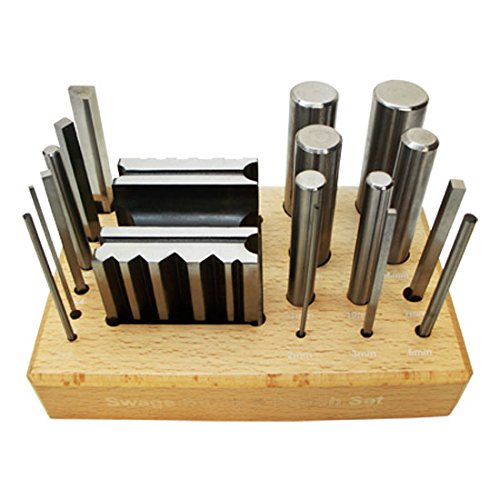 TUF - 18 Stück Swage Doming Dapping Block runder quadratischer Metallformstanzer TUF - 18 Stück Swage Doming Dapping Block runder quadratischer Metallformstanzer von TUF