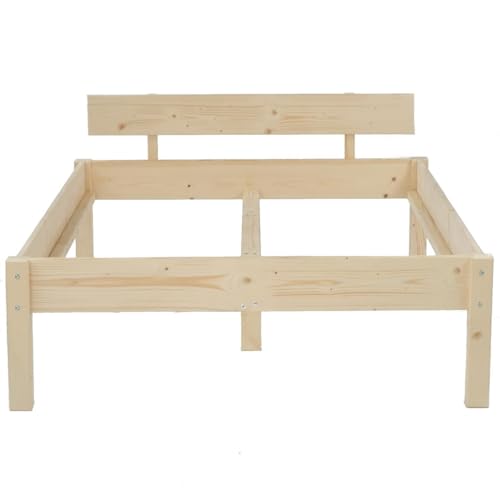 TUGA - Holztech Naturprodukt MASSIVHOLZBETT DAYBETT MASSIV Holz Bett HOLZBETT FSC 300Kg 100 x 200cm unbehandelt EXTRA HÖHE 48cm von TUGA - Holztech