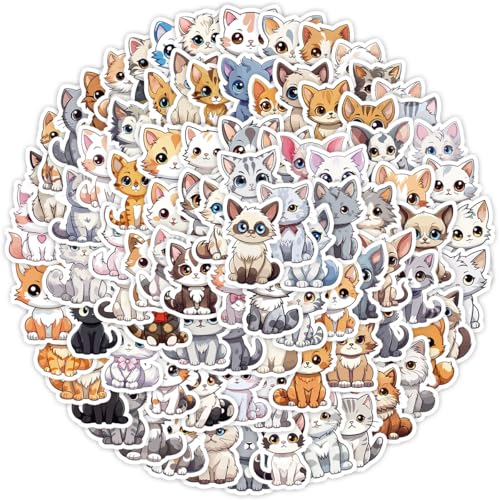 100Stück Niedliche Katzen Aufkleber für Stoßstange,Motorrad,Koffer,Gepäck,Scrapbook,Kühlschrank,Laptop,Fahrrad,Kawaii Vinyl Tier Wasserdicht Aufkleber,Kinder Geschenk,Katze Cartoon Graffiti Sticker 100Stück Niedliche Katzen Aufkleber für Stoßstange,Motorrad,Koffer,Gepäck,Scrapbook,Kühlschrank,Laptop,Fahrrad,Kawaii Vinyl Tier Wasserdicht Aufkleber,Kinder Geschenk,Katze Cartoon Graffiti Sticker von TUIOBUN