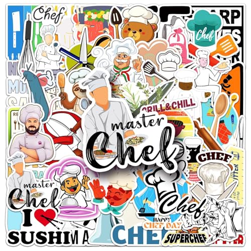 50Stück Chefkoch Aufkleber für Stoßstange,Motorrad,Kühlschrank,Laptop,Auto,Scrapbook,Gepäck, Niedliche Koch Karriere Wasserdicht Aufkleber,Erwachsene Mädchen Geschenk,Ästhetische Graffiti Stickers 50Stück Chefkoch Aufkleber für Stoßstange,Motorrad,Kühlschrank,Laptop,Auto,Scrapbook,Gepäck, Niedliche Koch Karriere Wasserdicht Aufkleber,Erwachsene Mädchen Geschenk,Ästhetische Graffiti Stickers von TUIOBUN