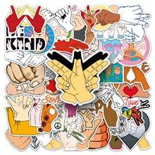 50Stück Geste Aufkleber für Laptop,Auto,Stoßstange,Fahrrad,Gepäck,Kühlschrank,Skateboard,Cartoon Lustig Wasserdicht Vinyl Decal,Junge Erwachsene Geschenk,Niedliche Aesthetic Graffiti Sticker von TUIOBUN