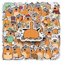 50Stück Kawaii Groundhog Aufkleber für Gitarre,Gepäck,Kühlschrank,Laptop,Fahrrad,Stoßstange,Auto,Cartoon Tier Wasserdicht Vinyl Sticker,Erwachsene Geschenk,Murmeltier Ästhetik Graffiti Aufkleber von TUIOBUN