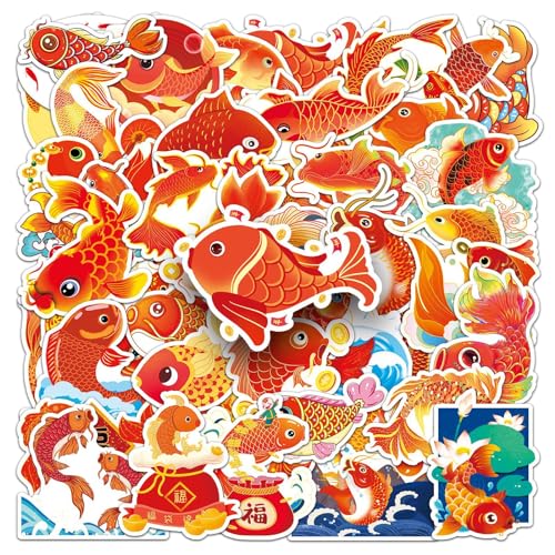 50Stück Koi Aufkleber für Fahrrad,Gepäck,Motorrad,Kühlschrank, Auto,Skateboard,Laptop,Stoßstange, niedliche Wasserdicht Fisch Vinyl Aufkleber,Kinder Jungen Erwachsene Geschenk,Cartoon Sticker 50Stück Koi Aufkleber für Fahrrad,Gepäck,Motorrad,Kühlschrank, Auto,Skateboard,Laptop,Stoßstange, niedliche Wasserdicht Fisch Vinyl Aufkleber,Kinder Jungen Erwachsene Geschenk,Cartoon Sticker von TUIOBUN