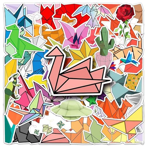 50Stück Origami Aufkleber für Fahrrad,Gepäck,Skateboard,Stoßstange,Motorrad,Kühlschrank, Laptop,Bunte Vinyl Aufkleber,Erwachsene Kinder Geschenk,Niedliche Aesthetic Origami Tier Graffiti Sticker 50Stück Origami Aufkleber für Fahrrad,Gepäck,Skateboard,Stoßstange,Motorrad,Kühlschrank, Laptop,Bunte Vinyl Aufkleber,Erwachsene Kinder Geschenk,Niedliche Aesthetic Origami Tier Graffiti Sticker von TUIOBUN