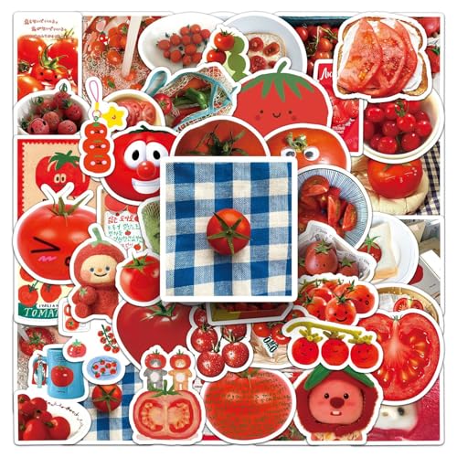 50Stück Rote Tomaten Aufkleber für Fahrrad,Gepäck,Motorrad,Kühlschrank,Skateboard,Laptop, Stoßstange,Niedliche Gemüse Wasserdicht Decal,Erwachsene Kinder Geschenk,Ästhetische Obst Graffiti Sticker 50Stück Rote Tomaten Aufkleber für Fahrrad,Gepäck,Motorrad,Kühlschrank,Skateboard,Laptop, Stoßstange,Niedliche Gemüse Wasserdicht Decal,Erwachsene Kinder Geschenk,Ästhetische Obst Graffiti Sticker von TUIOBUN