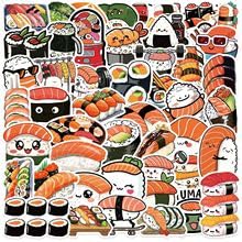 50Stück Sushi Aufkleber für Stoßstange,Kühlschrank,Laptop,Auto,Fahrrad,Gepäck,Motorrad,Food Wasserdicht Vinyl Decal,Mädchen Erwachsene Geschenk,Ästhetische Niedliche Graffiti Sticker 50Stück Sushi Aufkleber für Stoßstange,Kühlschrank,Laptop,Auto,Fahrrad,Gepäck,Motorrad,Food Wasserdicht Vinyl Decal,Mädchen Erwachsene Geschenk,Ästhetische Niedliche Graffiti Sticker von TUIOBUN