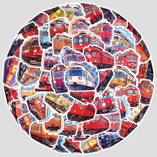 50Stück Züge Aufkleber für Fahrrad,Auto,Kühlschrank,Laptop,Gepäck,Stoßstange,Motorrad, Cartoon Lokomotive Wasserdicht Vinyl Aufkleber,Kinder Mädchen Geschenk,Trains Niedliche Graffiti Sticker 50Stück Züge Aufkleber für Fahrrad,Auto,Kühlschrank,Laptop,Gepäck,Stoßstange,Motorrad, Cartoon Lokomotive Wasserdicht Vinyl Aufkleber,Kinder Mädchen Geschenk,Trains Niedliche Graffiti Sticker von TUIOBUN