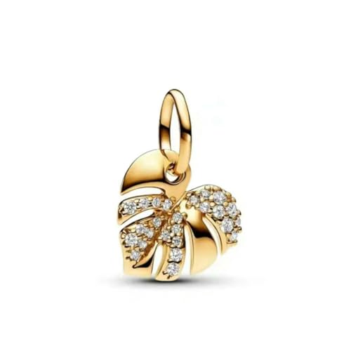 TUITA 1 STÜCKE Silber Überzogene Gold Serie Herz DIY Perlen Fit Original Armband Frauen Anhänger Für Schmuck von TUITA