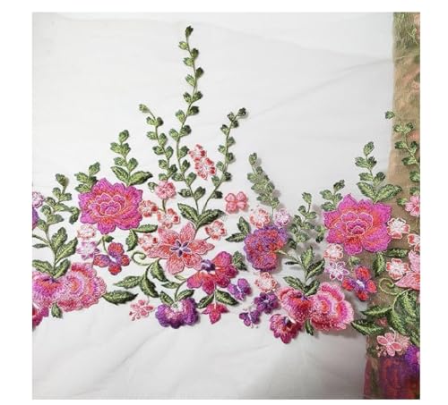 43,2 cm Spitzenstoff-Bordüre, extra breit, bestickt, bunte Blumen, Spitzenborte, Teil des Kleides, Heimparty, zum Aufnähen auf Applikationen, für DIY-Dekoration, 91 cm, Aprikosengeflecht 43,2 cm Spitzenstoff-Bordüre, extra breit, bestickt, bunte Blumen, Spitzenborte, Teil des Kleides, Heimparty, zum Aufnähen auf Applikationen, für DIY-Dekoration, 91 cm, Aprikosengeflecht von TUIUSTU
