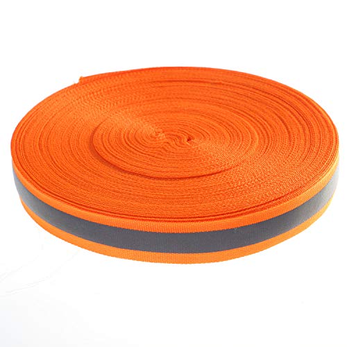 46 Meter x 20mm Reflektierendes Band zum Aufnähen, Reflektorband - 20 mm Breite - mit 10mm Reflektionband - Sicherheit Reflexband Leuchtband zum Annähen, Orange, TKB5080-orange 46 Meter x 20mm Reflektierendes Band zum Aufnähen, Reflektorband - 20 mm Breite - mit 10mm Reflektionband - Sicherheit Reflexband Leuchtband zum Annähen, Orange, TKB5080-orange von TUKA-i-AKUT