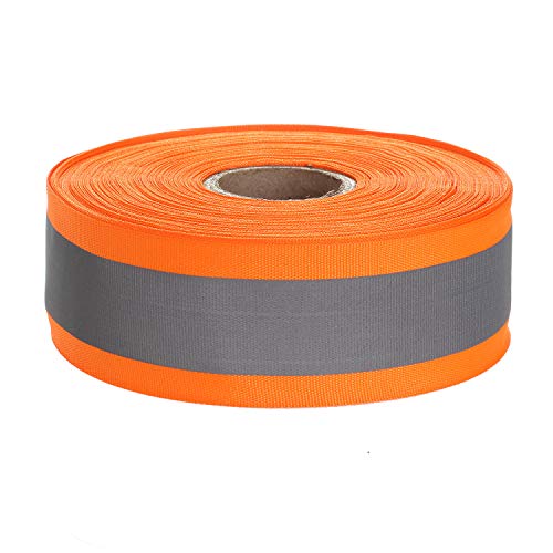 46 Meter x 50mm Reflektierendes Band zum Aufnähen, Reflektorband - 50 mm Breite - mit 30mm Reflektionband - Sicherheit Reflexband Leuchtband zum Annähen, Orange, TKB5081-orange 46 Meter x 50mm Reflektierendes Band zum Aufnähen, Reflektorband - 50 mm Breite - mit 30mm Reflektionband - Sicherheit Reflexband Leuchtband zum Annähen, Orange, TKB5081-orange von TUKA-i-AKUT