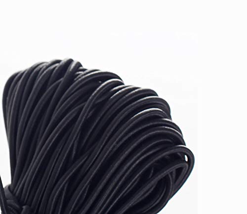 TUKA [100 m x 3mm] Elastische Schnur, Schmuckherstellung Perlenschnur, Elastic Seil Gummikordel Spule, Ideal für DIY, Outdoor, Kleidung, Handwerk, Armbänder, Halsketten usw. Schwarz, TKD5090-black von TUKA-i-AKUT