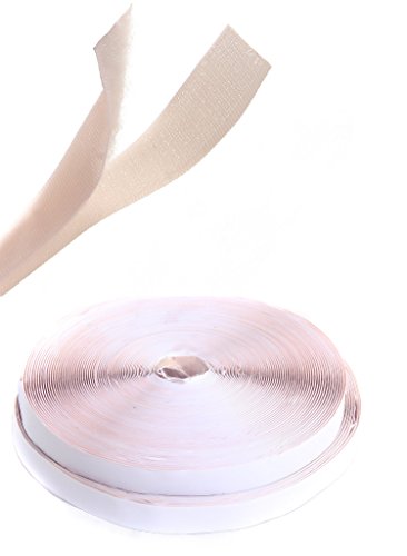 TUKA 25m x 20mm Klettband selbstklebend (25 Meter Flauschband & 25m Hakenband), 20mm breit Klebender Klettverschluss, Langfristig Extra Stark Haftkraft Flausch & Haken, Beige TKB5008 beige von TUKA-i-AKUT