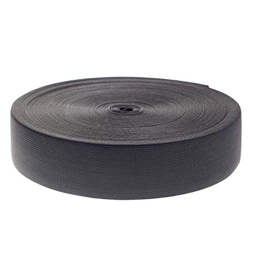 TUKA Gummiband 40 Meter x 50 mm Breit, Elastisches Band Elastische Gummiband für Nähen/Haushalt/DIY/Handwerk Kleidung, Schwarz TKB5007 Black von TUKA-i-AKUT