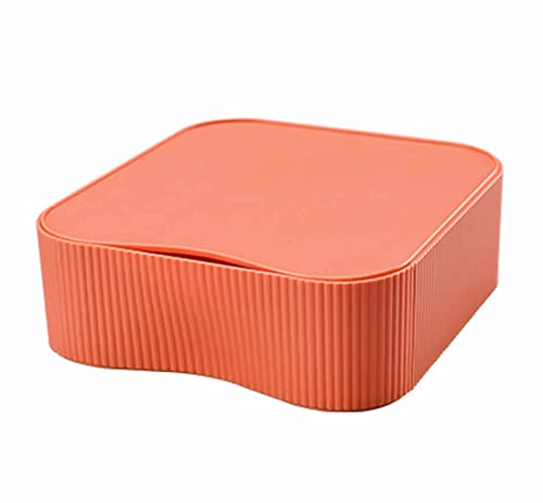 TUKA-i-AKUT [3x Stapelbar Desktop Organizer Schubladenbox Frei Kombinierbar, Schreibtisch Storage Utensilienbox, Make-up Kosmetik Schmuck Aufbewahrungsschubladen, je 23x22x8cm TKD8610-3X Orange von TUKA-i-AKUT