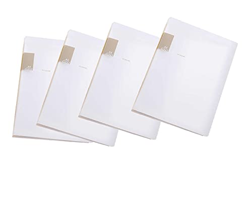 TUKA-i-AKUT [4x] Sichtbuch PP A5 insgesamt 160 Klarsichthüllen für 320 Blatt (je Buch 40 Klarsichthüllen), Transparente Hülle, Solid Präsentationsordner aus PP, 4er Set in Weiß, TKD8032-white-4x von TUKA-i-AKUT