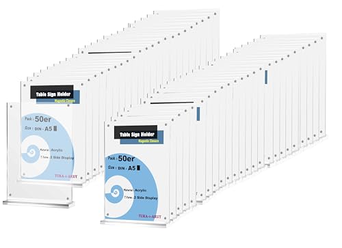 TUKA-i-AKUT 50x A5 Hoch Tischaufsteller Acryl Transparent mit Magnetverschluß, Doppelseitig Display Prospekthalter Flyer Aufsteller Tisch Werbeaufsteller, Glasklar T-Ständer TKD8241-A5-H-50x TUKA-i-AKUT 50x A5 Hoch Tischaufsteller Acryl Transparent mit Magnetverschluß, Doppelseitig Display Prospekthalter Flyer Aufsteller Tisch Werbeaufsteller, Glasklar T-Ständer TKD8241-A5-H-50x von TUKA-i-AKUT