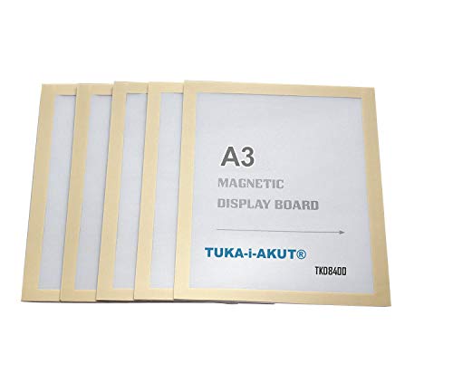 TUKA-i-AKUT 5st. A3 Info-Rahmen Selbstklebend mit Magnetverschluss, Einstecktasche Infotasche Blatthalter, Schnelles Wechseln von Aushängen, Aufklappbarer Magnetrahmen Farbe Gold, TKD8400-A3-5x TUKA-i-AKUT 5st. A3 Info-Rahmen Selbstklebend mit Magnetverschluss, Einstecktasche Infotasche Blatthalter, Schnelles Wechseln von Aushängen, Aufklappbarer Magnetrahmen Farbe Gold, TKD8400-A3-5x von TUKA-i-AKUT