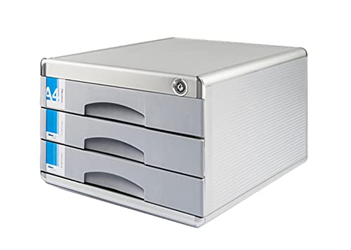 TUKA-i-AKUT Metall Schubladenbox Abschließbar 3 Fächer A4, mit Beschriftungsfeldern, Dokumenten Aufbewahrung Ablagebox Aluminiumlegierung, Robust u Stabil Ordnungsbox Dokumentenbox, TKD8601-3F TUKA-i-AKUT Metall Schubladenbox Abschließbar 3 Fächer A4, mit Beschriftungsfeldern, Dokumenten Aufbewahrung Ablagebox Aluminiumlegierung, Robust u Stabil Ordnungsbox Dokumentenbox, TKD8601-3F von TUKA-i-AKUT