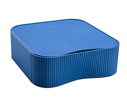 TUKA-i-AKUT Stapelbar Desktop Organizer Schubladenbox Frei Kombinierbar, Schreibtisch Storage Utensilienbox, Make-up Kosmetik Schmuck Aufbewahrungsschubladen, 23x22x8cm TKD8610 Blau von TUKA-i-AKUT