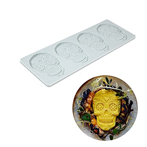 Fondant-Spitzenform, Zucker, essbare Kuchen, Silikon, Fondant, Impression, Spitzenmatte, Totenkopf-Muster, Silikon-Spitzenform für Kuchendekoration, Fondant-Matte für Halloween, Süßigkeiten, Cupcakes Fondant-Spitzenform, Zucker, essbare Kuchen, Silikon, Fondant, Impression, Spitzenmatte, Totenkopf-Muster, Silikon-Spitzenform für Kuchendekoration, Fondant-Matte für Halloween, Süßigkeiten, Cupcakes von TUKE