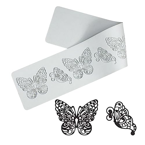 Liebes-Silikonform, Kuchenmatte, Fondant, Abdruckmatten, Herzmuster, Spitzenmatte für Kuchendekoration, Valentinstag (J_ Schmetterling) von TUKE