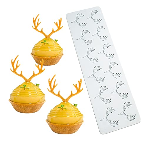 Silikonform mit hohlen Blättern, Schokolade, Süßigkeiten, 3D, hohle Blätter, Süßigkeiten, Lebensmittel, Kochen, Mahlzeiten, Dekorationen, Fondantform, Polymer-Ton-Formen (Hirschhorn, K_26,2 x 7,9 x Silikonform mit hohlen Blättern, Schokolade, Süßigkeiten, 3D, hohle Blätter, Süßigkeiten, Lebensmittel, Kochen, Mahlzeiten, Dekorationen, Fondantform, Polymer-Ton-Formen (Hirschhorn, K_26,2 x 7,9 x von TUKE