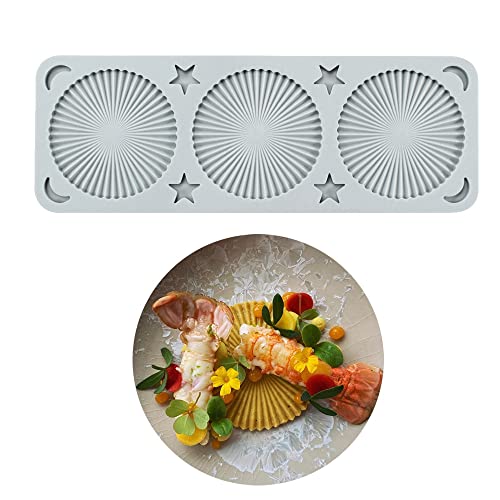 TUKE 3D-Hohlspitzen-Fondantformen, Früchte, Blattform, Spitzenmatte, Party, Kuchendekoration, Werkzeug, Cupcake-Matte, Silikonformen für Polymerton, Schokolade, Backen, Gummiform (Shell_27,8 x 9,9 x von TUKE