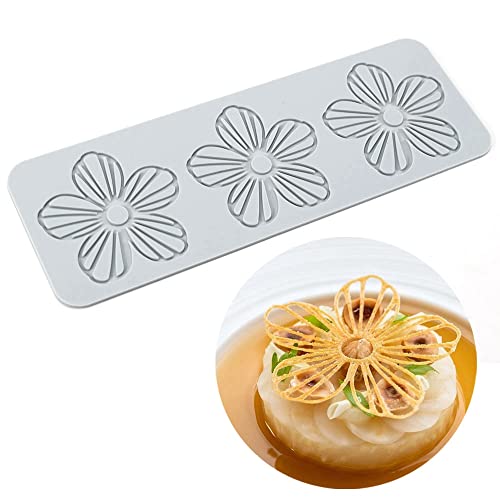 TUKE Spitzenformen für Kuchendekoration, 3D-Blatt-Silikonformen zum Backen, Gummiformen, Ton, Fondant, Spitzenmatten, Blumen, Waben, Bienen-Muster für Zucker, Schokolade, Polymer (Blume_29 x 10,2 x von TUKE