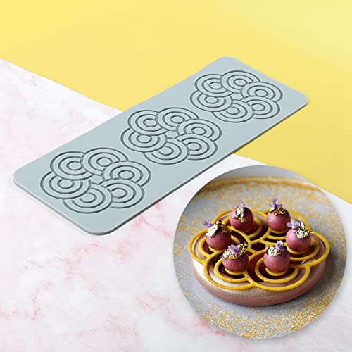 TUKE Spitzenformen für Kuchendekoration, 3D-Blatt-Silikonformen zum Backen, Gummiformen, Ton, Fondant, Spitzenmatten, Blumen, Waben, Bienen-Muster für Zucker, Schokolade, Polymer (Kreise 30 x 11,2 x TUKE Spitzenformen für Kuchendekoration, 3D-Blatt-Silikonformen zum Backen, Gummiformen, Ton, Fondant, Spitzenmatten, Blumen, Waben, Bienen-Muster für Zucker, Schokolade, Polymer (Kreise 30 x 11,2 x von TUKE