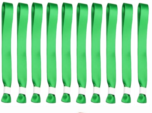 Einlassbänder, Wasserdicht Event Armbänder, Stoff Einlassbänder, Eintrittsbänder Einlassbänder, Party Einlassbänder, Partybänder, Wasserdichte Eintrittsarmbänder für Veranstaltungen, Grün, 10 PCS von TUKNN
