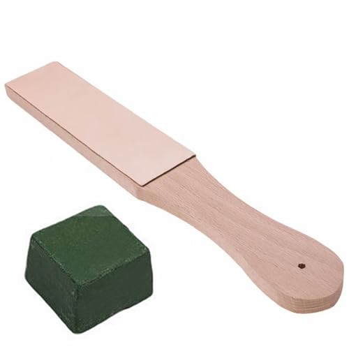 Premium Leder Streichriemen Abziehleder, Leder Streichriemen zum Schärfen von Messern mit Polierpaste, Schärfset Leder Streichriemen, Streichriemen Leder Messerschärfer, Poliermasse-Set Premium Leder Streichriemen Abziehleder, Leder Streichriemen zum Schärfen von Messern mit Polierpaste, Schärfset Leder Streichriemen, Streichriemen Leder Messerschärfer, Poliermasse-Set von TUKNN