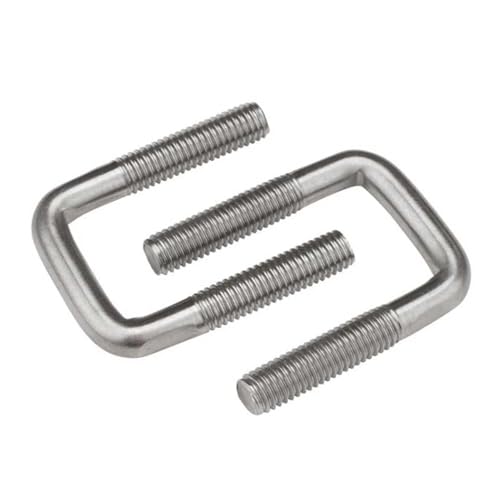 1/2 Stück M6 M8 M10 U-Bolzen aus Edelstahl 304, rechtwinkliger Bolzen, Vierkantschraube, Bolzenclip, Klemmschraube, Rohrclip, Rohrclip, U-Klemme(M6x30x50-2pcs) von TULDYS